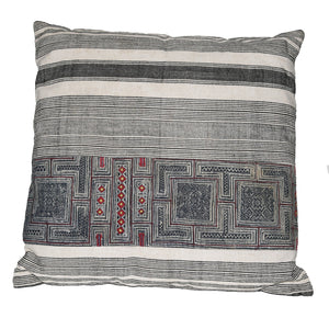 HMONG HEMP EMBROIDERED VINTAGE RECYCLED PILLOW COVER ~ SQUARE PILLOWS ZENZOEY JEWELRY & ACCESSORIES 