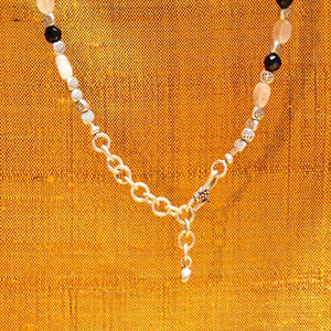 BLACK CORAL & MOONSTONE NECKLACE NECKLACE, CHAKRA ZENZOEY JEWELRY & ACCESSORIES 