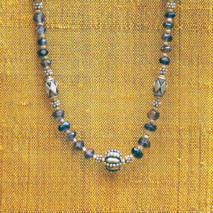 BLUE FACETED IOLITE AND .925 SILVER NECKLACE One Of A Kind Jewelry ZENZOEY JEWELRY & ACCESSORIES 