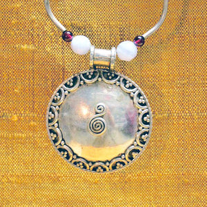 BLUE LACE AGATE & SILVER NECKLACE NECKLACE, CHAKRA, INTENTION ZENZOEY JEWELRY & ACCESSORIES 