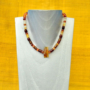 CARNELIAN AND AGATE NECKLACE NECKLACE, CHAKRA ZENZOEY JEWELRY & ACCESSORIES 