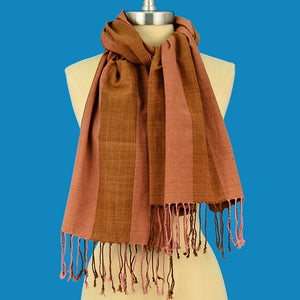 Copy of PEACH~GREEN~BLUE 100% ORGANIC COTTON AND NATURAL DYED SCARF OR SHAW SCARVES ZENZOEY JEWELRY & ACCESSORIES 