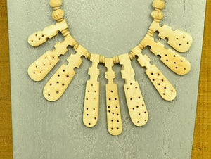HAND CARVED BONE TORAJA BOHO STYLE NECKLACE IMPORTED NECKLACES ZENZOEY JEWELRY & ACCESSORIES 