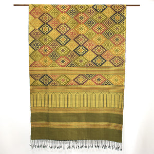 HAND-WOVEN 100% SILK LAOTIAN DIAMOND PATTERN WALL HANGING~TABLE RUNNER WALL HANGINGS ZENZOEY JEWELRY & ACCESSORIES 