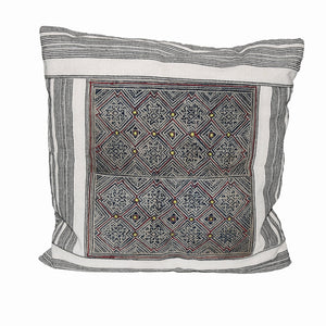 HMONG HEMP EMBROIDERED VINTAGE RECYCLED PILLOW COVER ~ DIAMOND 2 PILLOWS ZENZOEY JEWELRY & ACCESSORIES 