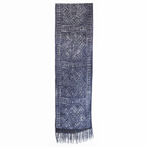 INDIGO BLUE SPIRAL HAND WOVEN HAND WOVEN 100% RECYCLED HEMP SCARF SCARVES ZENZOEY JEWELRY & ACCESSORIES 