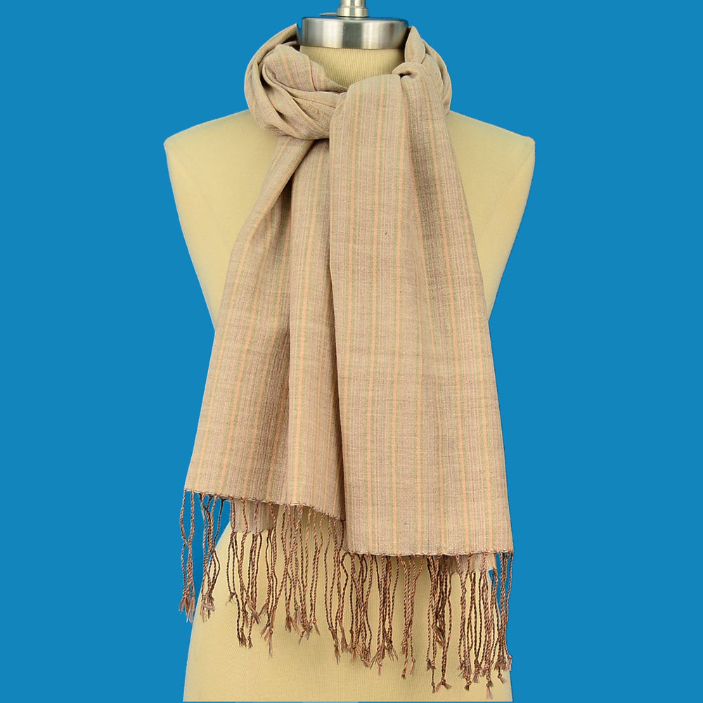 PEACH~GREEN~BLUE 100% ORGANIC COTTON AND NATURAL DYED SCARF OR SHAW SCARVES ZENZOEY JEWELRY & ACCESSORIES 