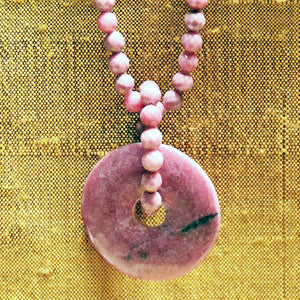 RHODONITE UNCONDITIONAL LOVE AND GRACE NECKLACE NECKLACE, CHAKRA, INTENTION ZENZOEY JEWELRY & ACCESSORIES 