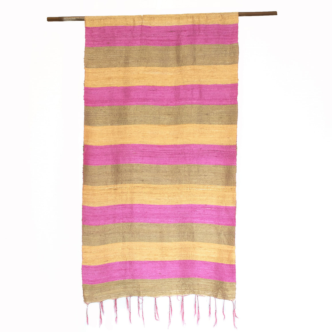 SALMON GOLD TAN HAND WOVEN 100% RAW SILK THAI SCARF SCARVES ZENZOEY JEWELRY & ACCESSORIES 