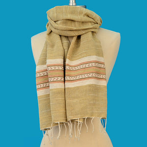 SUMMER LIGHT WEIGHT FAIRTRADE 100% ORGANIC COTTON NATURAL DYED SCARF SCARVES ZENZOEY JEWELRY & ACCESSORIES 