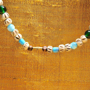 TURQUOISE KASHMIR TRIBAL NECKLACE ~ TURQUOISE DOT One Of A Kind Jewelry ZENZOEY JEWELRY & ACCESSORIES 